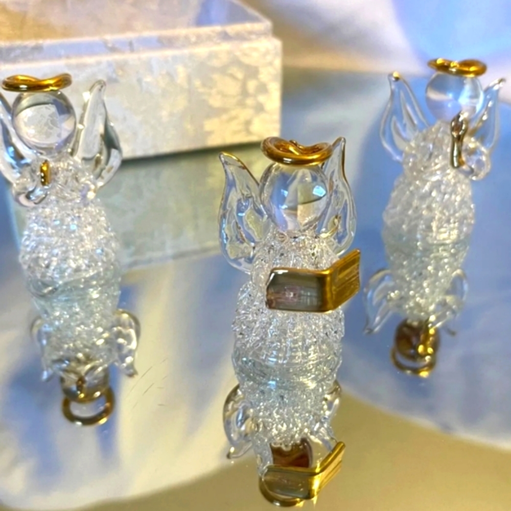 Worry box with Spun Glass angels, collectibles, New